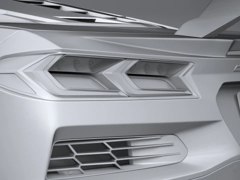 Corvette ZR1 2025 LowPoly 3D Model