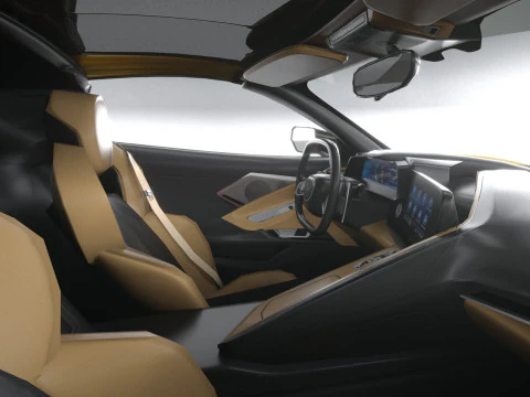 Corvette ZR1 2025 LowPoly 3D Model