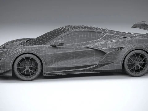 Corvette ZR1 2025 LowPoly 3D Model