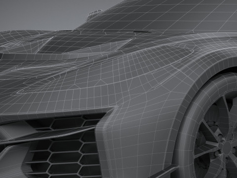 Corvette ZR1 2025 LowPoly 3D Model