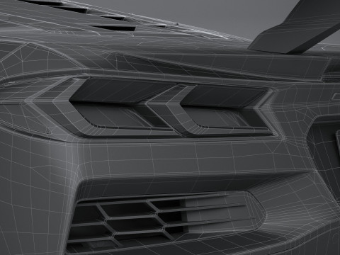 Corvette ZR1 2025 LowPoly 3D Model