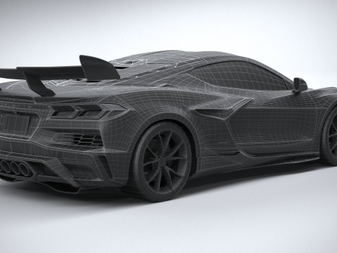 Corvette ZR1 2025 LowPoly 3D Model