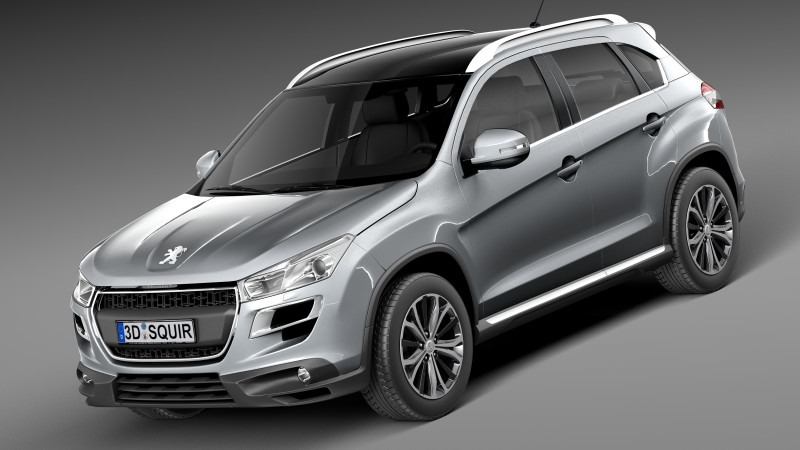 Peugeot 4008 2013 3D Model .c4d .max .obj .3ds .fbx .stl .blend 