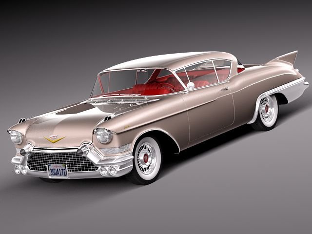 Cadillac Eldorado Biarritz 1957 Model 3D .c4d .max .obj .3ds .fbx .stl .blend 