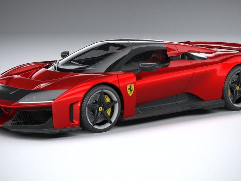 Ferrari F80 2025 LowPoly 3D-Modell