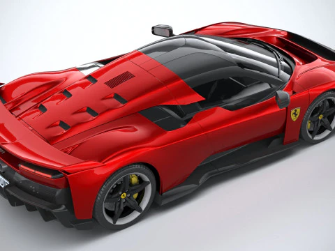 フェラーリ F80 2025 ローポリ 3Dモデル