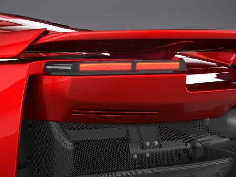 フェラーリ F80 2025 ローポリ 3Dモデル