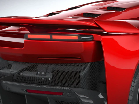 フェラーリ F80 2025 ローポリ 3Dモデル