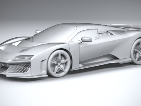 Ferrari F80 2025 LowPoly 3D Model
