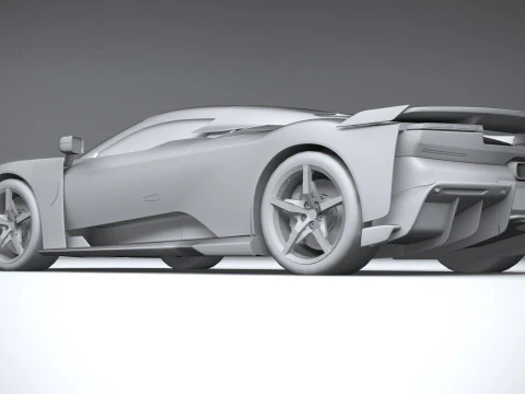 フェラーリ F80 2025 ローポリ 3Dモデル