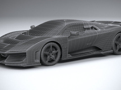 Ferrari F80 2025 LowPoly 3D Model