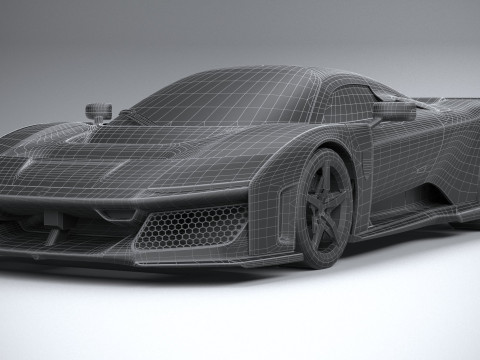 Ferrari F80 2025 LowPoly 3D Model