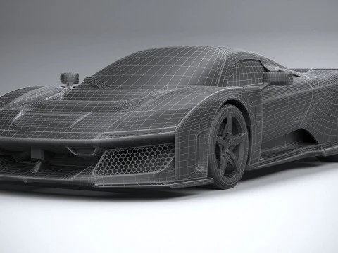 フェラーリ F80 2025 ローポリ 3Dモデル