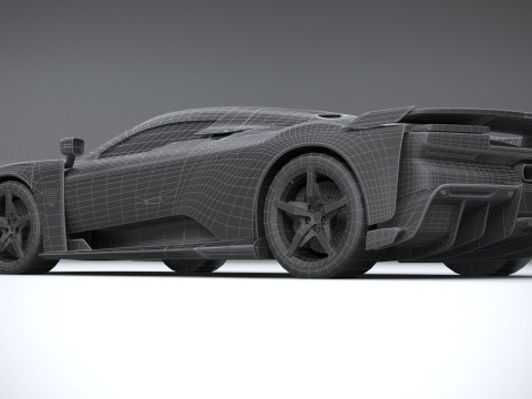 Ferrari F80 2025 LowPoly 3D Model