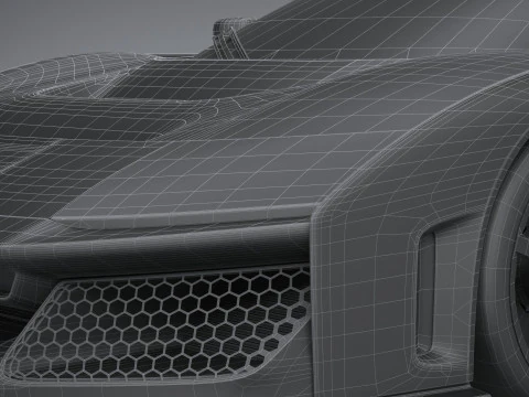 フェラーリ F80 2025 ローポリ 3Dモデル