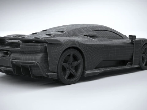フェラーリ F80 2025 ローポリ 3Dモデル