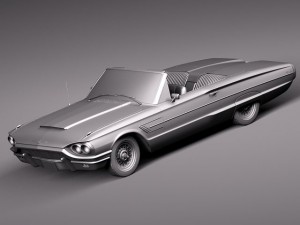 Thunderbird 1965 Convertible 3D Model