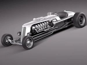 Автомобиль-цистерна Джея Лено Хот-Род 3D Модель