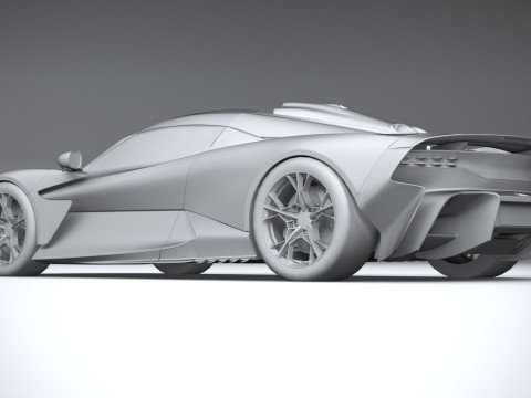 Aston Martin Valhalla 2026 LowPoly 3D Model