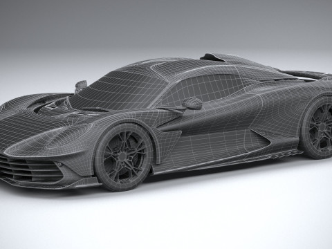 Aston Martin Valhalla 2026 LowPoly 3D Model