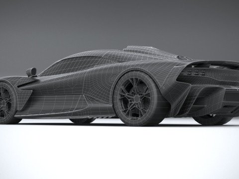 Aston Martin Valhalla 2026 LowPoly 3D Model