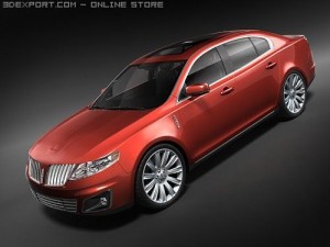 Lincoln MKS 2008 midpoly 3D Model