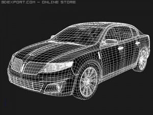 Lincoln MKS 2008 midpoly Model 3D