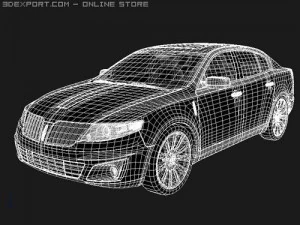 Lincoln MKS 2008 midpoly 3D Model