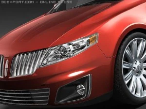 Lincoln MKS 2008 midpoly 3D Model