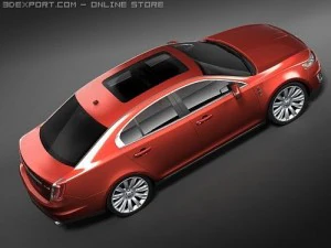 Lincoln MKS 2008 midpoly 3D Model