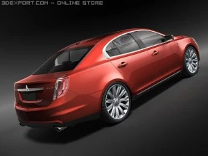 Lincoln MKS 2008 midpoly 3D Model