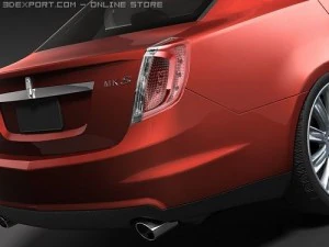 Lincoln MKS 2008 midpoly 3D Model