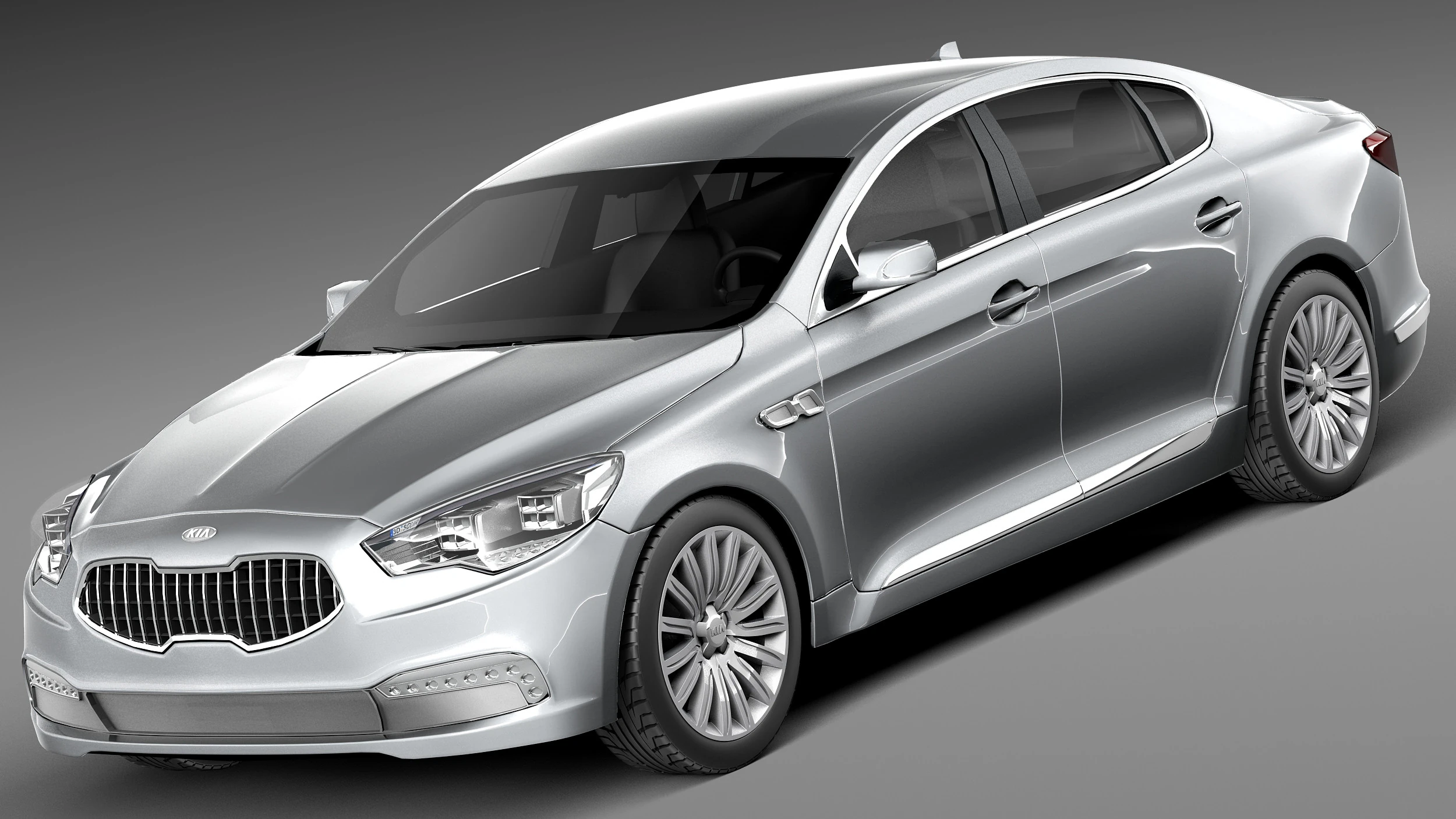 Kia K9 2013 3D Model .c4d .max .obj .3ds .fbx .stl .blend