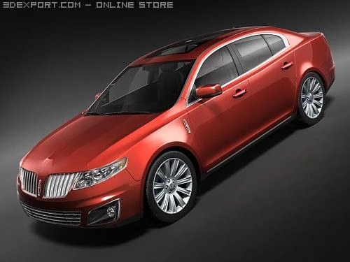 Lincoln MKS 2008 3D Model .c4d .max .obj .3ds .fbx .stl .blend 