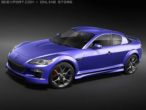 Mazda RX-8 2008 3D Model .c4d .max .obj .3ds .fbx .stl .blend 