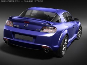 Mazda RX-8 2008 midpoly 3D 모델