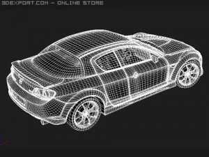 Mazda RX-8 2008 midpoly 3D Model