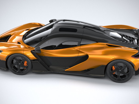 Mclaren W1 2025 LowPoly 3D 模型