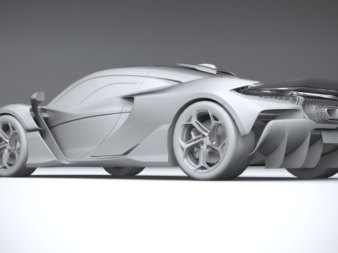 Mclaren W1 2025 LowPoly 3D 模型