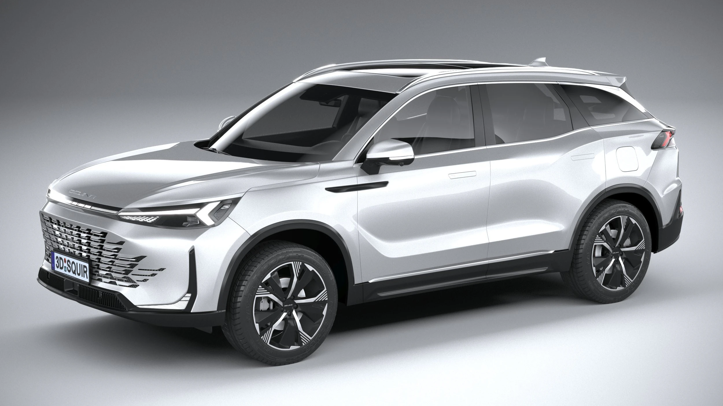 BAIC Beijing 7 2025 3D Model .c4d .max .obj .3ds .fbx .stl .blend