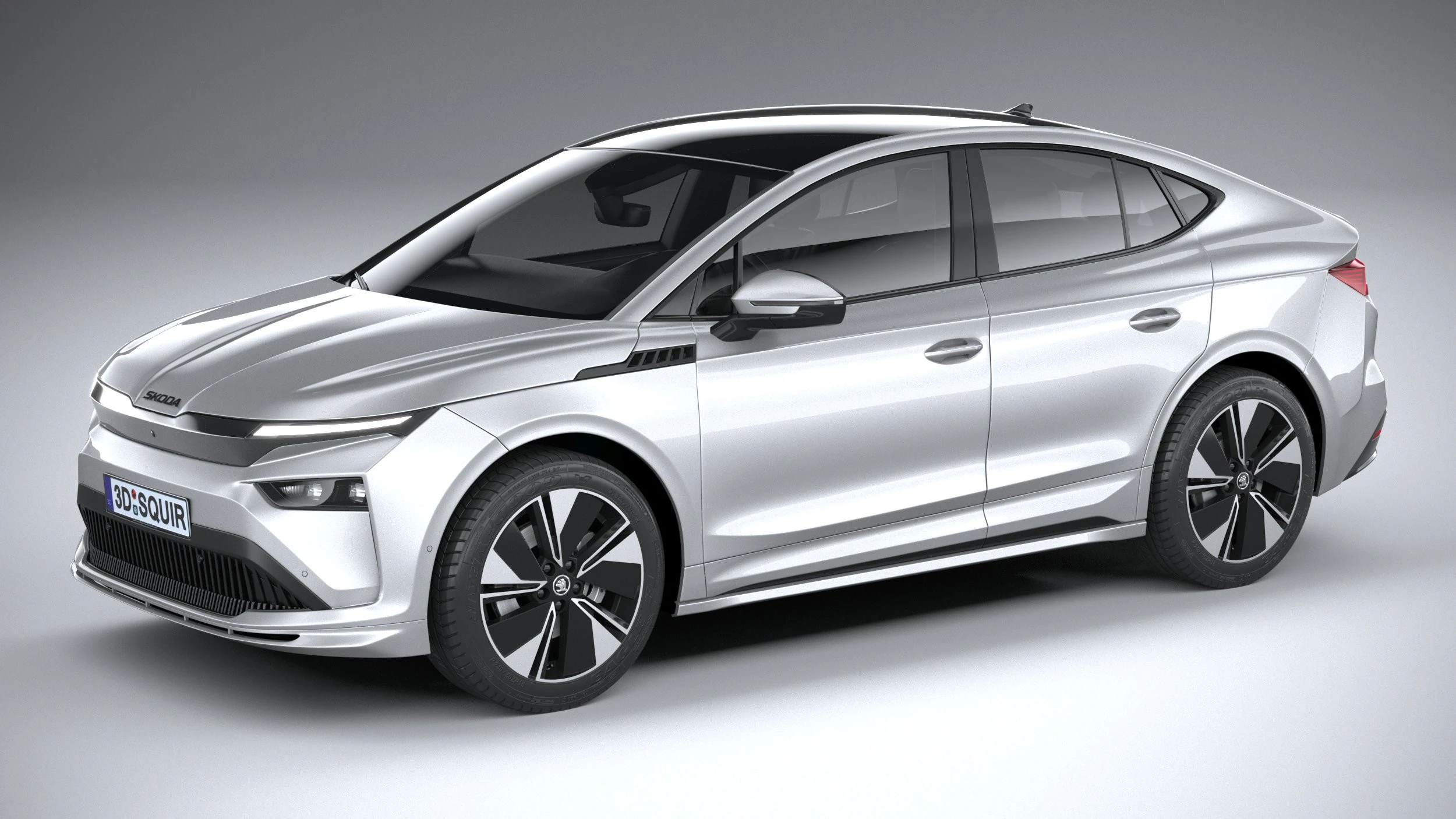 Skoda Enyaq Coupe Basic 2025 3D Model .c4d .max .obj .3ds .fbx .stl .blend 