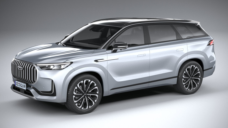 Chery Tiggo 9 2025 3Dモデル .c4d .max .obj .3ds .fbx .stl .blend
