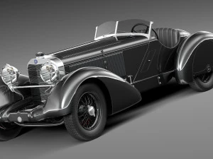 Mercedes-Benz 710 SSK Trossi Roadster 1930 3D Model