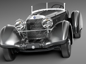 Mercedes-Benz 710 SSK Trossi Roadster 1930 Modelo 3D
