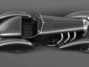 Mercedes-Benz 710 SSK Trossi Roadster 1930 3D Model