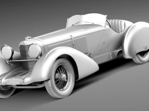 Mercedes-Benz 710 SSK Trossi Roadster 1930 3D Model