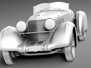 Mercedes-Benz 710 SSK Trossi Roadster 1930 3D Model
