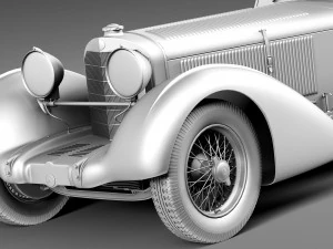 Mercedes-Benz 710 SSK Trossi Roadster 1930 3D Model