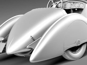 Mercedes-Benz 710 SSK Trossi Roadster 1930 3D Model