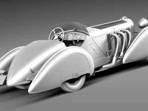 Mercedes-Benz 710 SSK Trossi Roadster 1930 3D Model